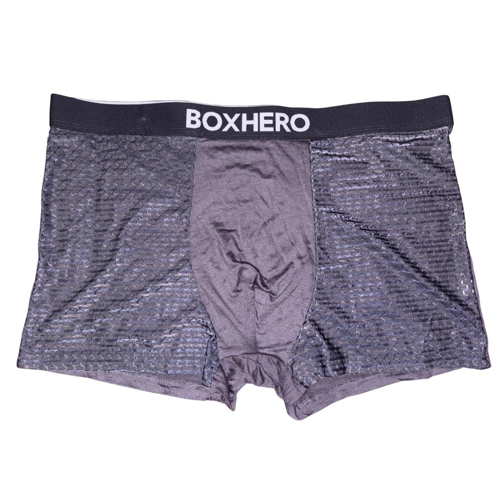 NEW BoxHero Mens Gray Bamboo Blend Boxer Briefs, Size 3XL